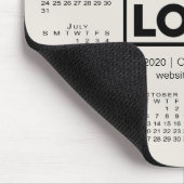 Modern 2020 Calendar Business Company Logo Beige Muismat (Hoek)