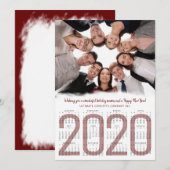 Modern 2020 Kalender Bedrijf Logo Foto Nieuwjaar Feestdagenkaart (Voorkant / Achterkant)