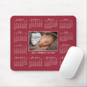 Modern 2021 Agenda Uw foto op Bourgogne Muismat (Met muis)