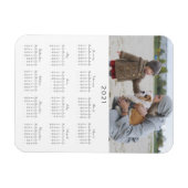 Modern 2021 Photo Calendar Magnet Magneet (Horizontaal)