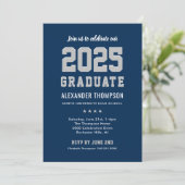 Modern 2022 Afstuderen de marinepartij Graduation Kaart (Staand voorkant)