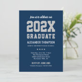 Modern 2022 Afstuderen de marinepartij Graduation Kaart (Staand voorkant)