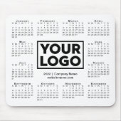 Modern 2022 de Witte Logo van het Bedrijfs van de  Muismat (Voorkant)