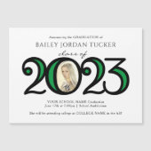 Modern 2022 Foto Green Afstuderen Magnet (Voorkant)