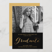 Modern 2022 Girl Afstuderen Foto aankondiging (Voorkant / Achterkant)