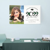 Modern 2022 Green Photo Afstuderen Spandoek (Beurs)