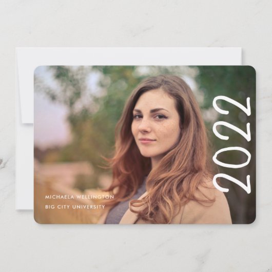 Modern 2022 Script 1 Foto University Afstuderen Aankondiging (Voorkant)