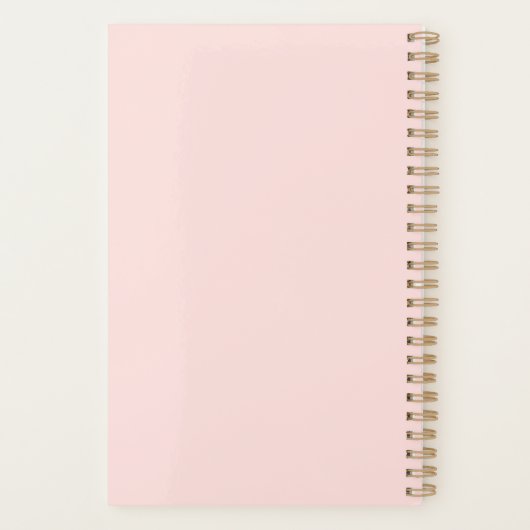 Modern 2022 Script Blush Pink Astrology Planner (Achterkant)