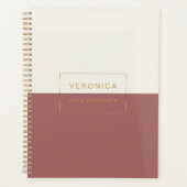 Modern 2022 Terracotta Maandelijks/Wekelijks Planner (Voorkant)