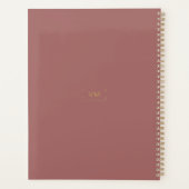 Modern 2022 Terracotta Maandelijks/Wekelijks Planner (Achterkant)