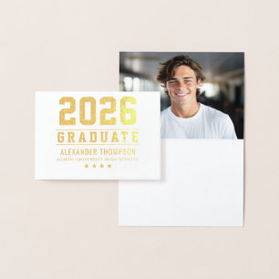 Modern 2023 Afstuderen Aangepast Afstuderen Foto G Folie Kaarten