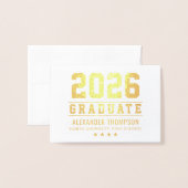 Modern 2023 Afstuderen Aangepast Afstuderen Foto G Folie Kaarten (Voorkant met envelop)