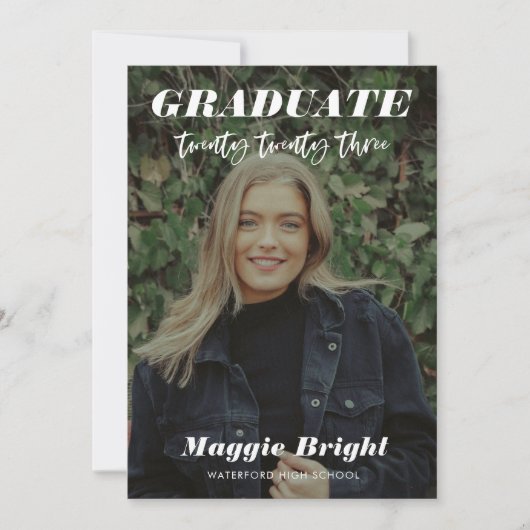 Modern 2023 afstuderen aankondiging Open House (Voorkant)