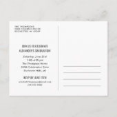 Modern 2023 Afstuderen Navy Grey Photo Afstuderen Uitnodiging Briefkaart (Achterkant)