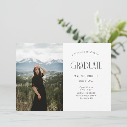 Modern 2023 afstuderen Open House Celebration (Staand voorkant)