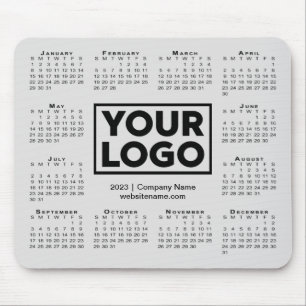 Modern 2023 Calendar Business Company Grey Muismat