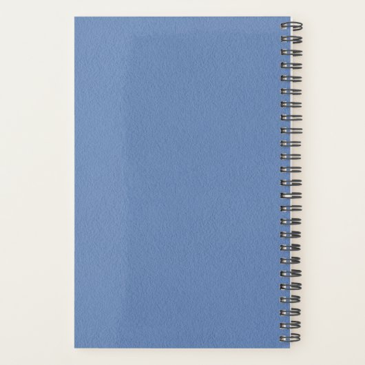 Modern 2023 Elegant Blue Personalized Name Planner (Achterkant)
