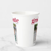 Modern 2024 Afstudeerder Foto Papieren Bekers (Links)