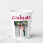 Modern 2024 Afstudeerder Foto Papieren Bekers (Voorkant)