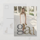 Modern 2024 Afstudeerder Fotoneutrale tinten Aanko Briefkaart (Voorkant / Achterkant)