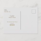 Modern 2024 Afstudeerder Fotoneutrale tinten Aanko Briefkaart (Achterkant)