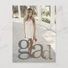 Modern 2024 Afstudeerder Fotoneutrale tinten Aanko Briefkaart