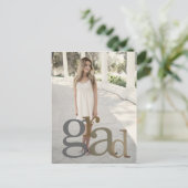 Modern 2024 Afstudeerder Fotoneutrale tinten Aanko Briefkaart (Staand voorkant)