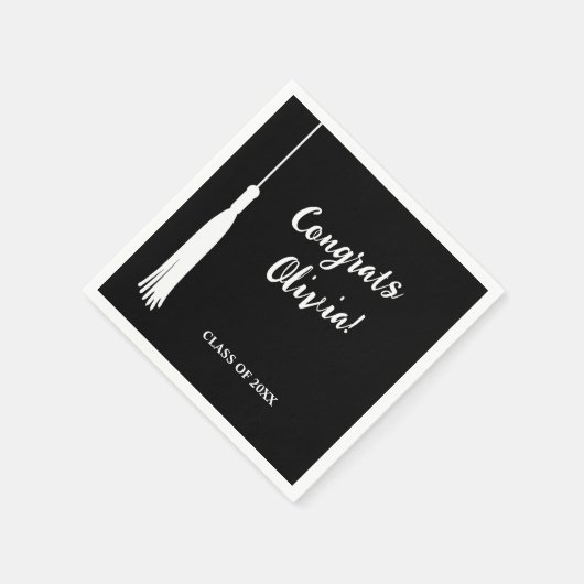 Modern 2024 Afstudeerder Tassel Gepersonaliseerd A Servet (Hoek)