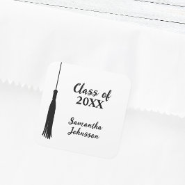 Modern 2024 Afstudeerder Tassel Gepersonaliseerd A Vierkante Sticker