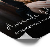 Modern 2024 Afstudeerder wit Script Overlay Keepsa Poster (Hoek)