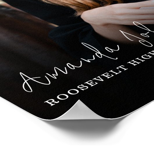 Modern 2024 Afstudeerder wit Script Overlay Keepsa Poster (Hoek)