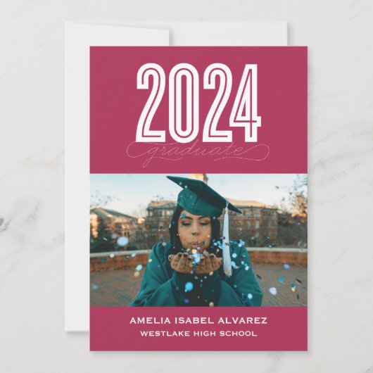 MODERN 2024 AFSTUDEREN | FOTO AFSTUDEREN UITNODIGI KAART (Voorkant)