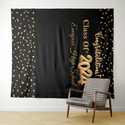 Modern 2024 Afstuderen fotocabine achtergrond Wandkleed (In Situ (horizontaal))