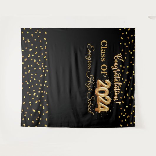 Modern 2024 Afstuderen fotocabine achtergrond Wandkleed (Voorkant (horizontaal))