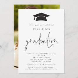 Modern 2024 Afstuderen Photo Mortar Board Pet Kaart