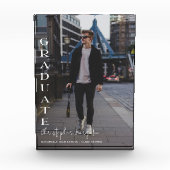 Modern 2024 Afstuderen witte script overlay Fotoblokken (Voorkant)