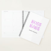 Modern 2024 Boss Babe Gepersonaliseerd Wit Planner (Display)