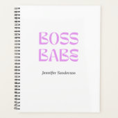 Modern 2024 Boss Babe Gepersonaliseerd Wit Planner (Voorkant)