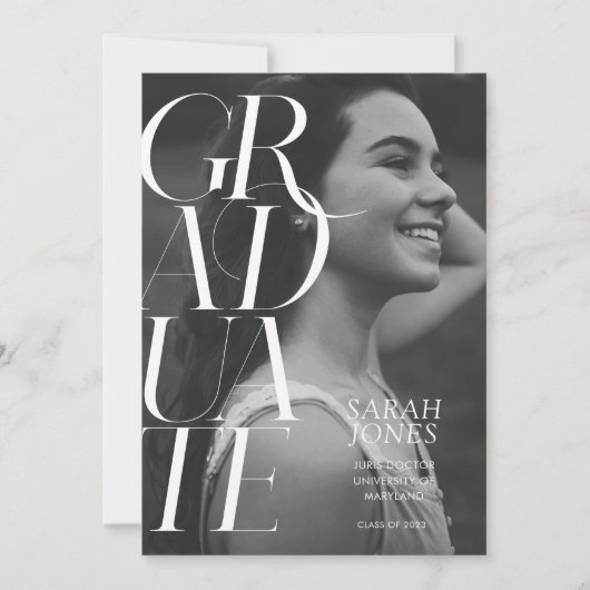 Modern 2024 College Foto Afstuderen Aankondiging (Voorkant)
