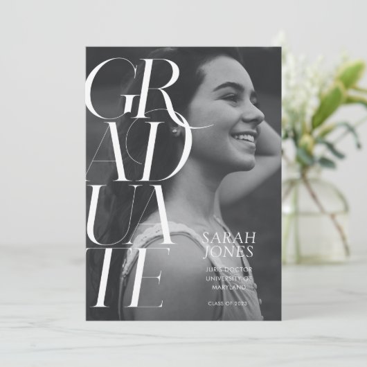Modern 2024 College Foto Afstuderen Aankondiging (Staand voorkant)