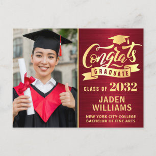 Modern 2024 FOTO Graduation Party Uitnodiging