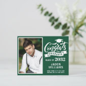 Modern 2024 FOTO Graduation Party Uitnodiging (Staand voorkant)