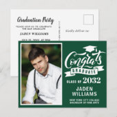 Modern 2024 FOTO Graduation Party Uitnodiging (Voorkant / Achterkant)