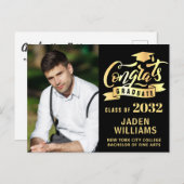 Modern 2024 FOTO Graduation Party Uitnodiging (Voorkant / Achterkant)