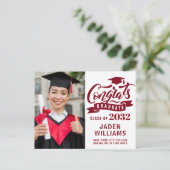 Modern 2024 FOTO Graduation Party Uitnodiging (Staand voorkant)