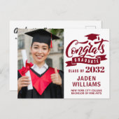 Modern 2024 FOTO Graduation Party Uitnodiging (Voorkant / Achterkant)