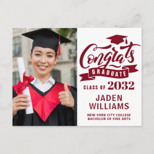 Modern 2024 FOTO Graduation Party Uitnodiging