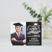 Modern 2024 FOTO Graduation Party Uitnodiging (Staand voorkant)