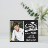 Modern 2024 FOTO Graduation Party Uitnodiging (Staand voorkant)