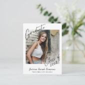 Modern 2024 FOTO Graduation Party Uitnodiging Afst (Staand voorkant)